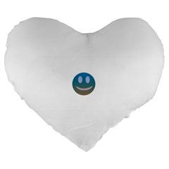 Smiley Large 19  Premium Heart Shape Cushions