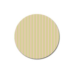 Summer Sand Color Pink Stripes Magnet 3  (round)