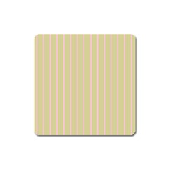 Summer Sand Color Pink Stripes Square Magnet