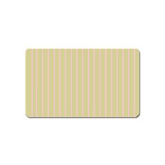 Summer Sand Color Pink Stripes Magnet (name Card) by picsaspassion