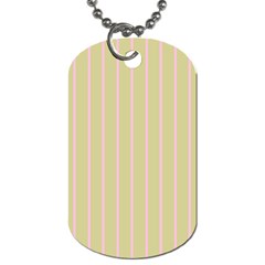 Summer Sand Color Pink Stripes Dog Tag (one Side)