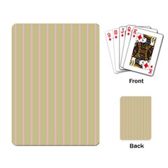 Summer Sand Color Pink Stripes Playing Card by picsaspassion