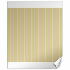 Summer Sand Color Pink Stripes Canvas 16  X 20  