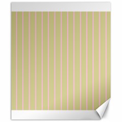 Summer Sand Color Pink Stripes Canvas 20  X 24  