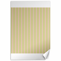 Summer Sand Color Pink Stripes Canvas 24  X 36  by picsaspassion