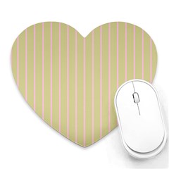 Summer Sand Color Pink Stripes Heart Mousepads by picsaspassion