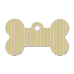 Summer Sand Color Pink Stripes Dog Tag Bone (one Side)