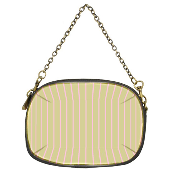 Summer sand color pink stripes Chain Purses (One Side) 