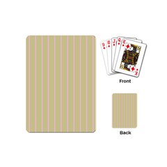 Summer Sand Color Pink Stripes Playing Cards (mini)  by picsaspassion