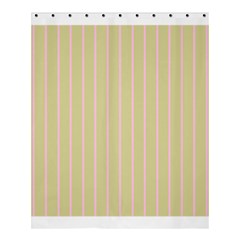 Summer Sand Color Pink Stripes Shower Curtain 60  X 72  (medium) 