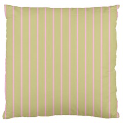 Summer Sand Color Pink Stripes Large Cushion Case (one Side) by picsaspassion