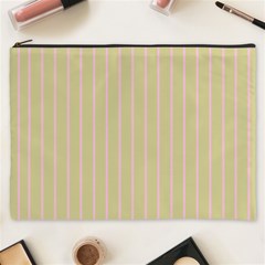 Summer Sand Color Pink Stripes Cosmetic Bag (xxxl) 