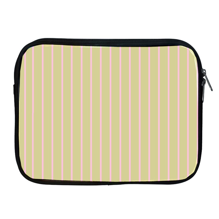 Summer sand color pink stripes Apple iPad 2/3/4 Zipper Cases