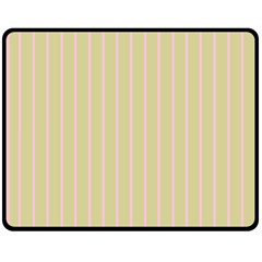 Summer Sand Color Pink Stripes Double Sided Fleece Blanket (medium) 