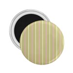 Summer sand color pink and yellow stripes 2.25  Magnet Front