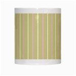 Summer sand color pink and yellow stripes White Mug Center