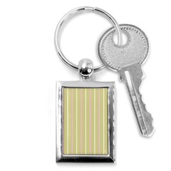 Summer Sand Color Pink And Yellow Stripes Key Chain (rectangle) by picsaspassion