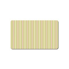 Summer Sand Color Pink And Yellow Stripes Magnet (name Card) by picsaspassion