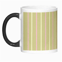 Summer Sand Color Pink And Yellow Stripes Morph Mug by picsaspassion