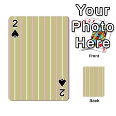 Summer Sand Color Pink And Yellow Stripes Playing Cards 54 Designs by picsaspassion