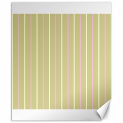 Summer Sand Color Pink And Yellow Stripes Canvas 8  X 10 