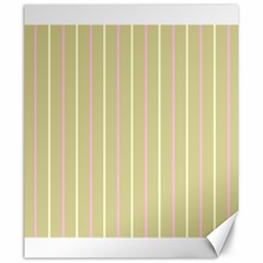 Summer Sand Color Pink And Yellow Stripes Canvas 20  X 24 