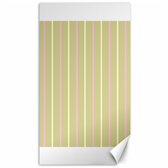 Summer Sand Color Pink And Yellow Stripes Canvas 40  X 72  by picsaspassion