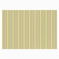 Summer Sand Color Pink And Yellow Stripes Large Glasses Cloth