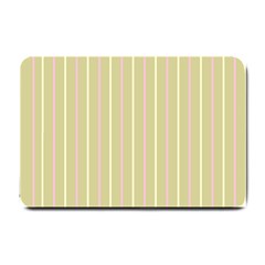 Summer Sand Color Pink And Yellow Stripes Small Doormat by picsaspassion