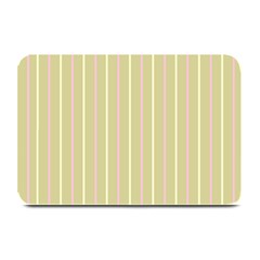 Summer Sand Color Pink And Yellow Stripes Plate Mat by picsaspassion