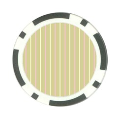 Summer Sand Color Pink And Yellow Stripes Poker Chip Card Guard by picsaspassion