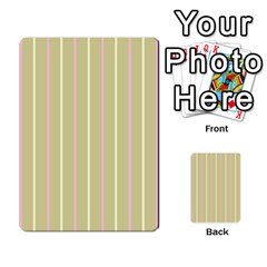 Summer Sand Color Pink And Yellow Stripes Multi-purpose Cards (rectangle)