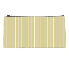 Summer Sand Color Pink And Yellow Stripes Pencil Case by picsaspassion