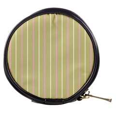 Summer Sand Color Pink And Yellow Stripes Mini Makeup Bag