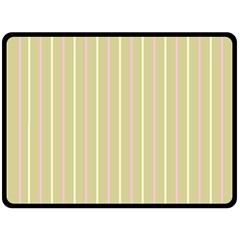 Summer Sand Color Pink And Yellow Stripes Fleece Blanket (large)