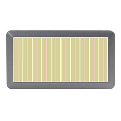 Summer Sand Color Pink And Yellow Stripes Memory Card Reader (mini)