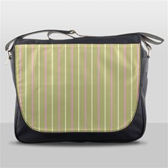 Summer Sand Color Pink And Yellow Stripes Messenger Bag