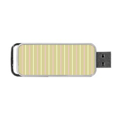 Summer Sand Color Pink And Yellow Stripes Portable Usb Flash (one Side) by picsaspassion