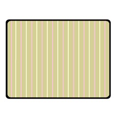 Summer Sand Color Pink And Yellow Stripes Double Sided Fleece Blanket (small) by picsaspassion