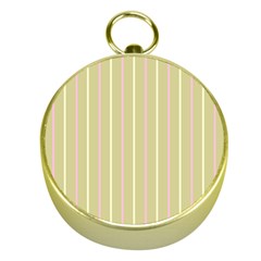 Summer Sand Color Pink And Yellow Stripes Gold Compass by picsaspassion