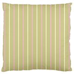 Summer sand color pink and yellow stripes Large Flano Cushion Case (Two Sides) Front