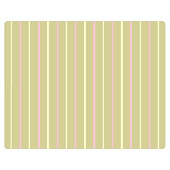 Summer Sand Color Pink And Yellow Stripes Double Sided Flano Blanket (medium)