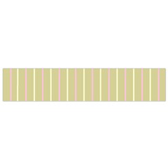 Summer Sand Color Pink And Yellow Stripes Flano Scarf (small)