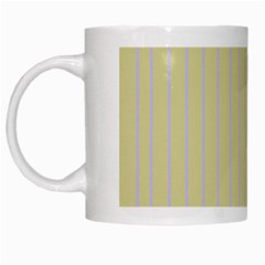 Summer Sand Color Lilac Stripes White Mugs by picsaspassion