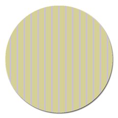 Summer Sand Color Lilac Stripes Magnet 5  (round)