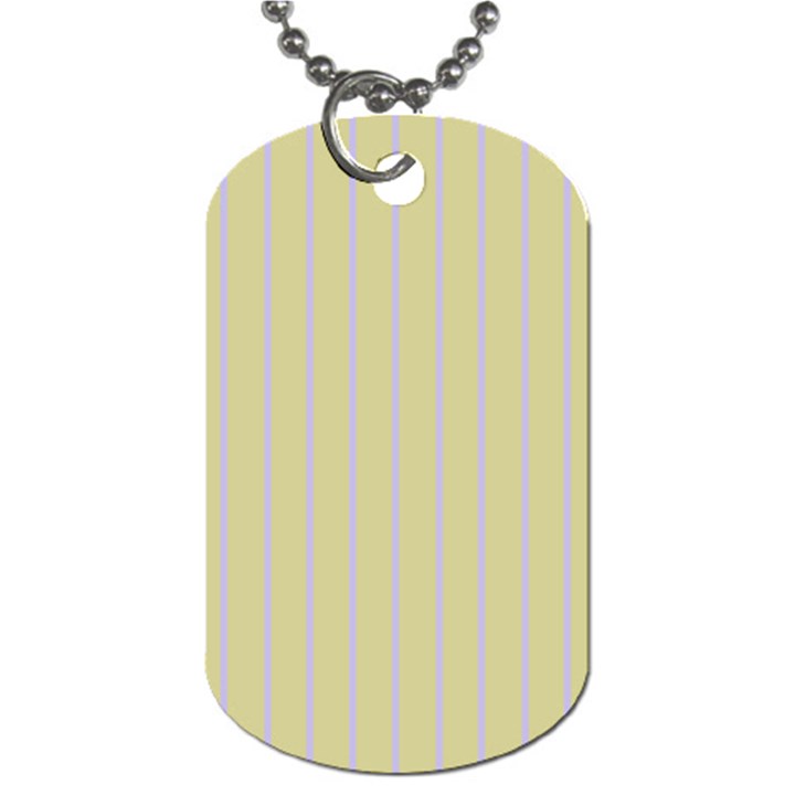 Summer sand color lilac stripes Dog Tag (One Side)