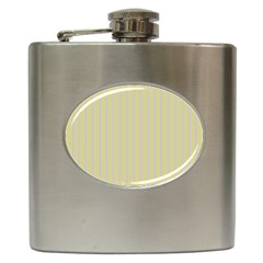 Summer Sand Color Lilac Stripes Hip Flask (6 Oz) by picsaspassion