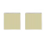 Summer sand color lilac stripes Cufflinks (Square) Front(Pair)