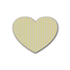 Summer Sand Color Lilac Stripes Heart Coaster (4 Pack)  by picsaspassion