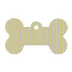 Summer Sand Color Lilac Stripes Dog Tag Bone (two Sides)